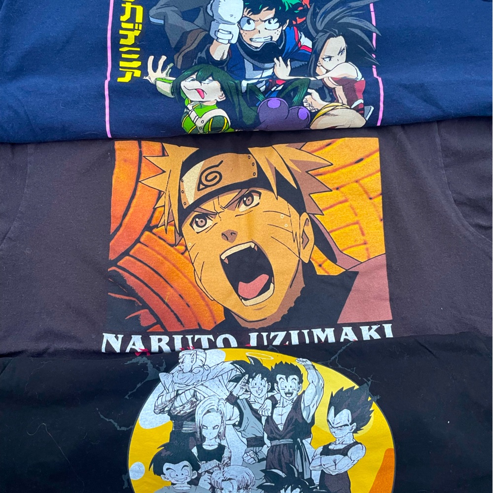 3 size large anime shirts